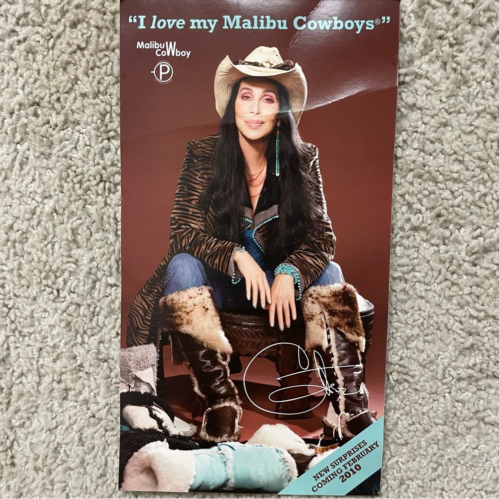 VINTAGE Womens SHEEPSKIN Beige & Brown MALIBU Fur WESTERN Native COWBOY BOOTS  9 - Picture 7 of 7